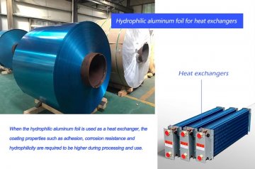 Hydrophilic aluminum foil for heat exchangers